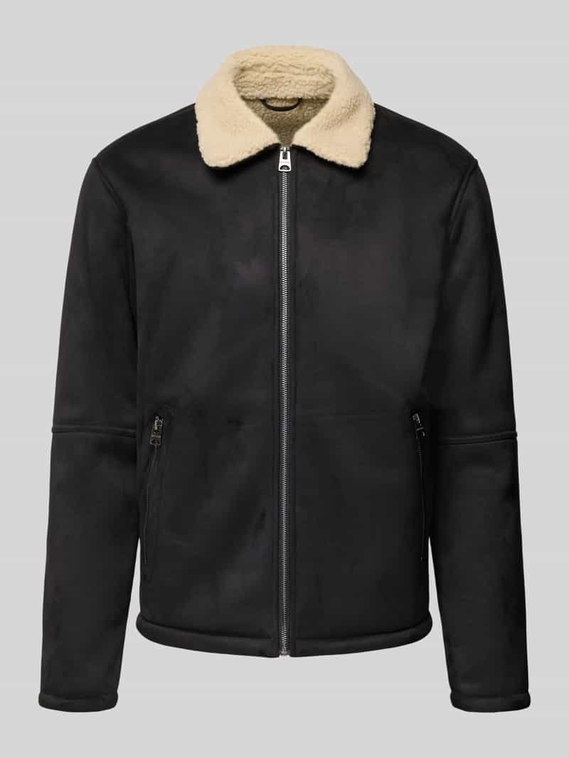 Only & Sons Regular fit bomberjack met kraag van imitatiebont model 'ROYCE'