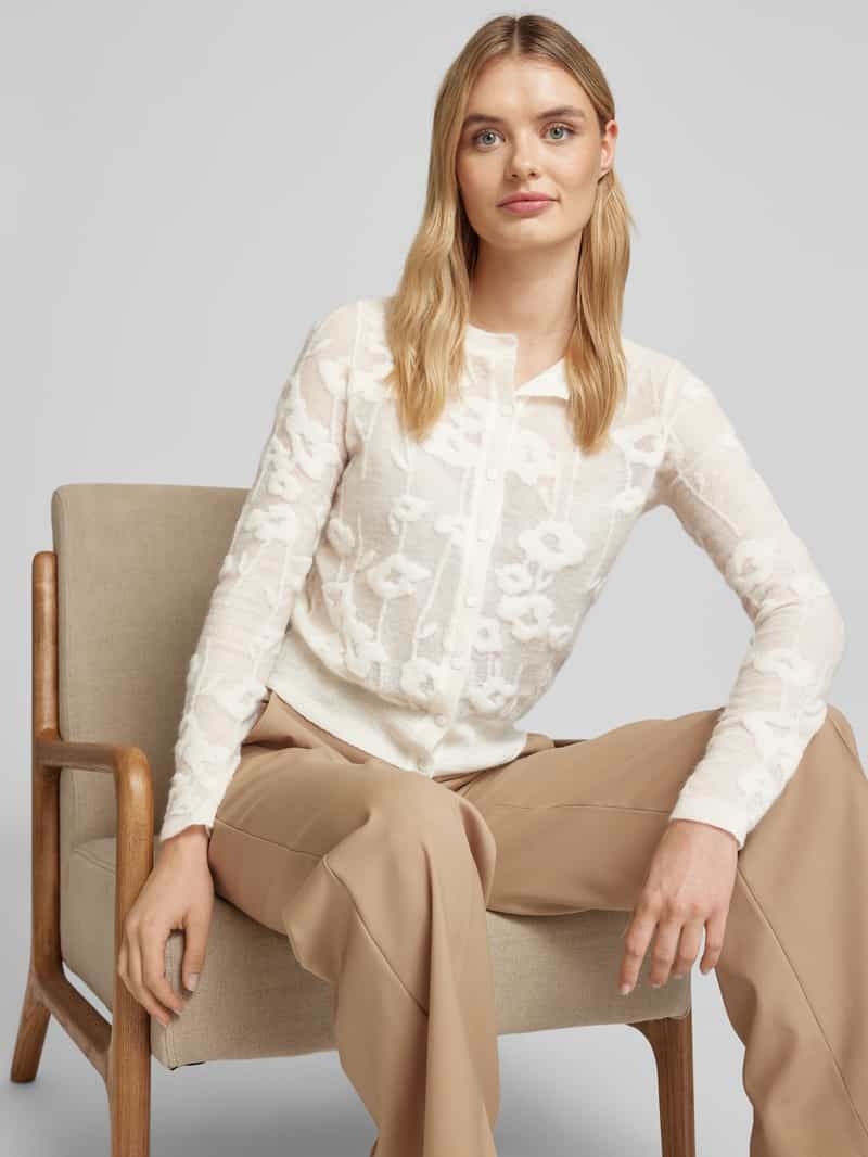 Max Mara Studio Gebreid jack met bloemenmotief model 'CURZIO'