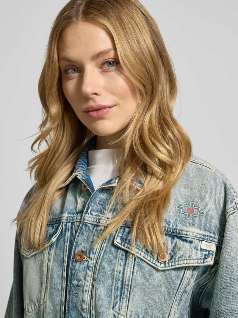 mustang Relaxed fit jeansjack in used-look model 'Arcata Boyfriend'