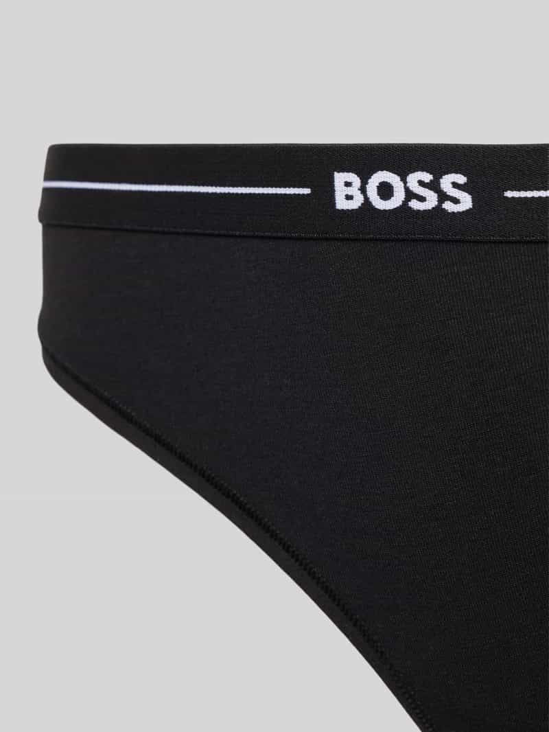 BOSS Black Women Slip met elastische band met logo in een set van 3 stuks