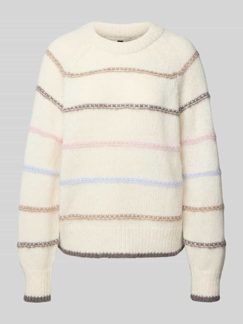 Pieces Regular fit gebreide pullover met raglanmouwen model 'NELIA'