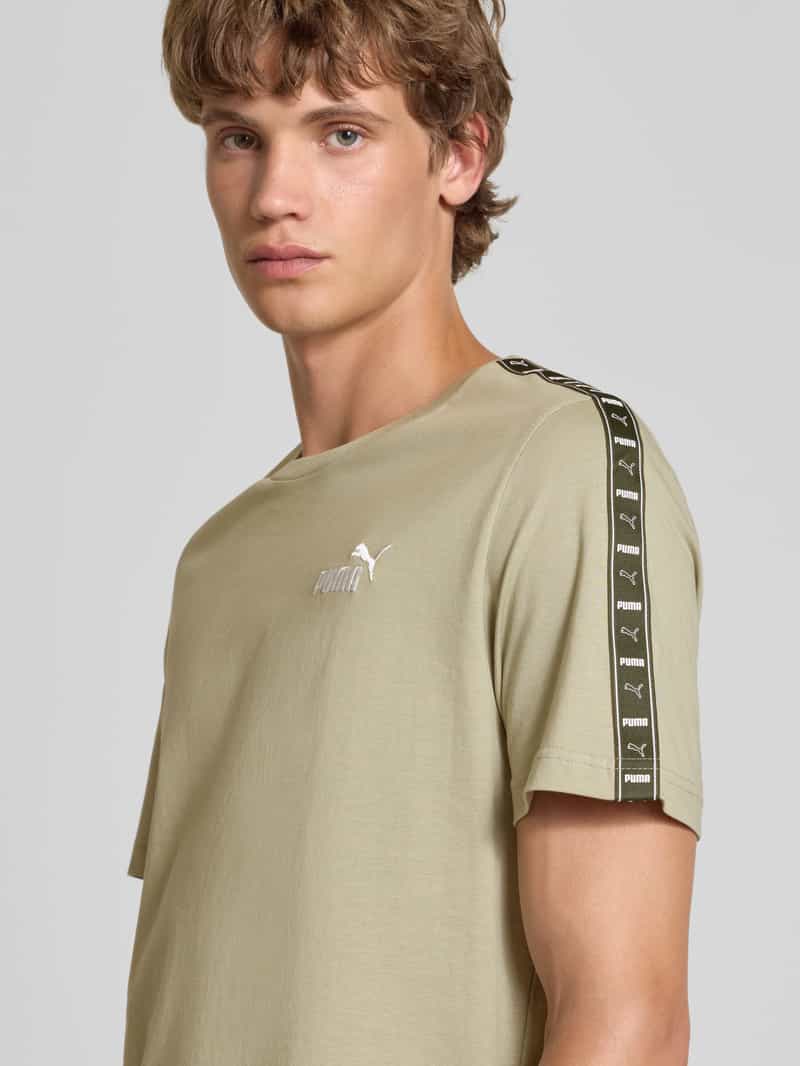 PUMA PERFORMANCE T-shirt met labelstitching en ronde hals
