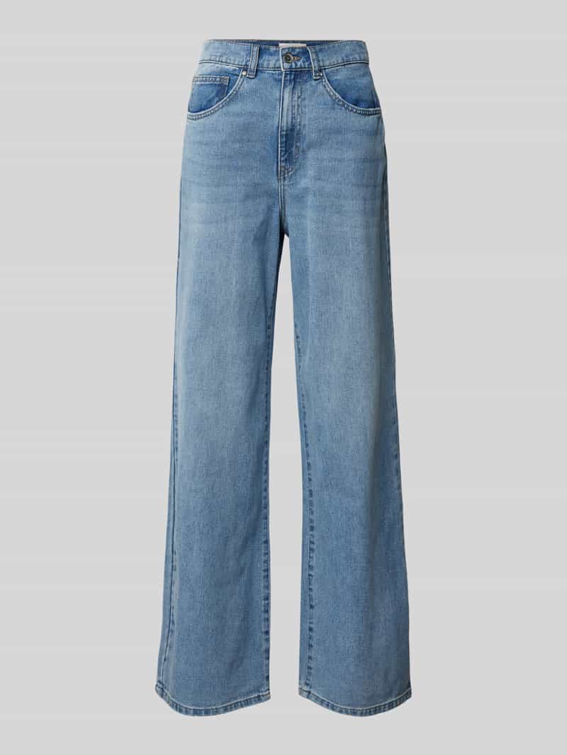 Only Wide leg jeans van zuiver katoen met contrasterende naden model 'HOPE'
