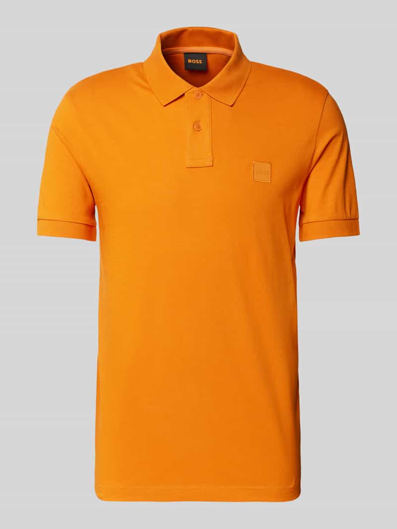 Boss Orange Slim fit poloshirt met labelbadge model 'Passenger'