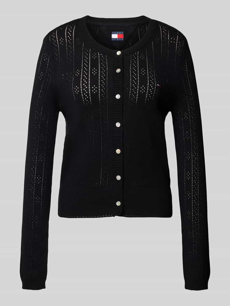 Tommy Jeans Slim fit cardigan van pointelle