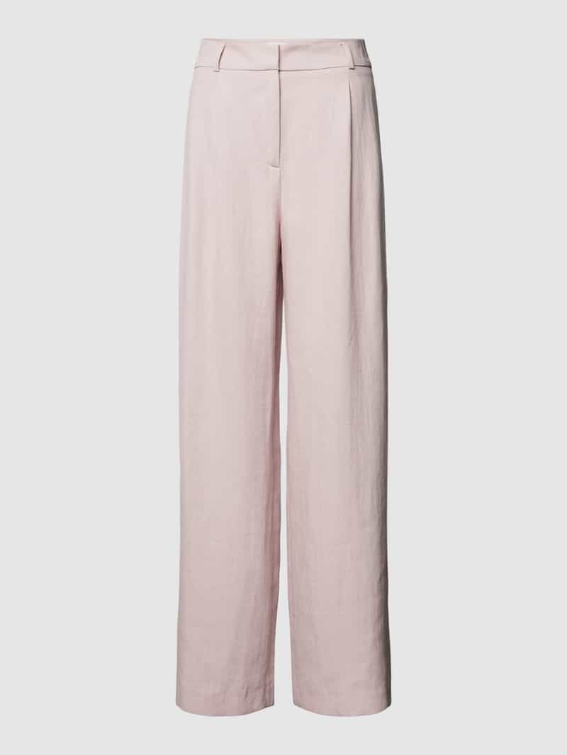 Jake*s Collection Flared cut stoffen broek met bandplooien