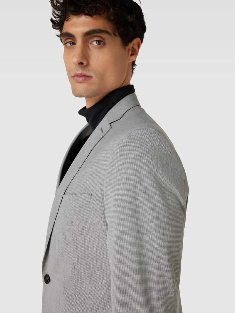 s.Oliver BLACK LABEL 2-knoops colbert van viscosemix met reverskraag model 'Ultimate'