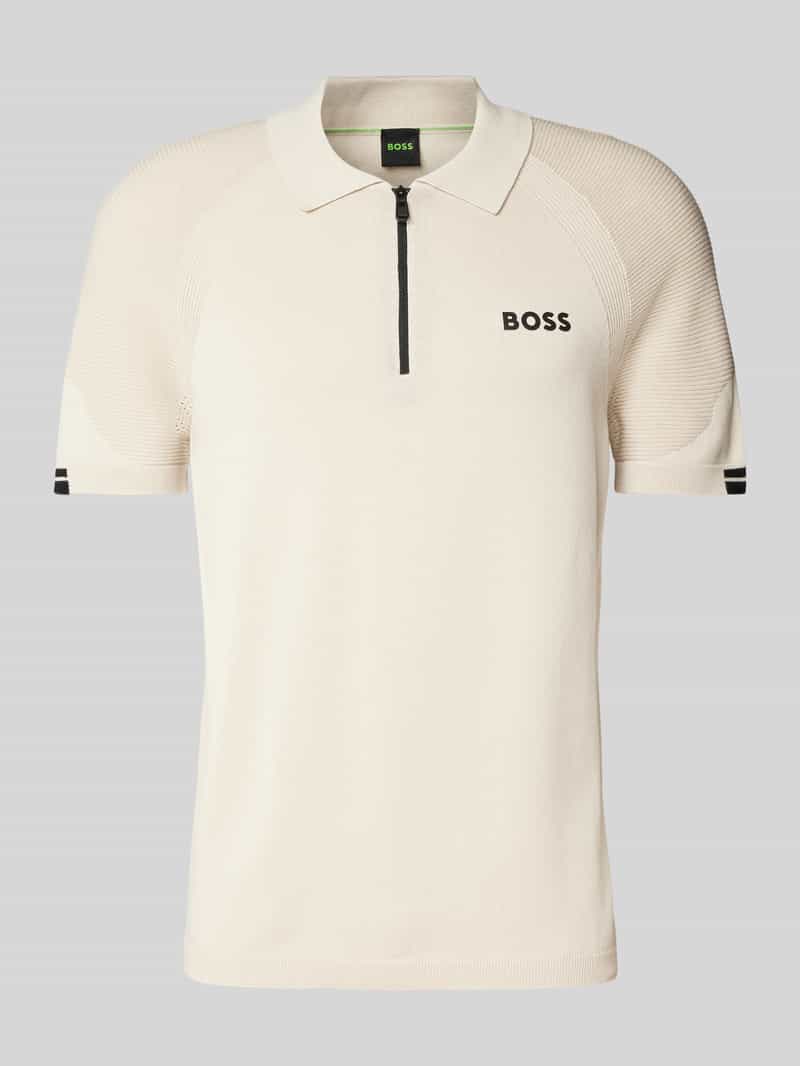 BOSS Green Regular fit poloshirt met labelprint model 'Perform-Max'