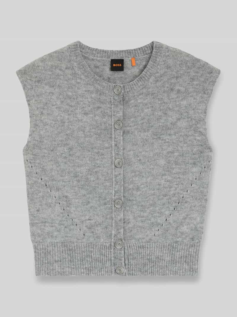 Boss Orange Relaxed fit mouwloos vest met wol en alpaca model 'FOLDERIO'