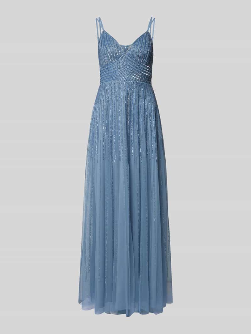 Lace & Beads Avondjurk met strass-steentjes