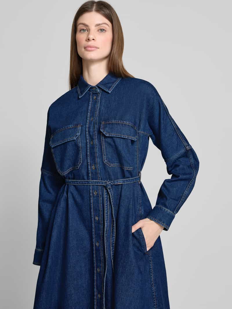 Weekend Max Mara Uitlopende overhemdjurk van katoen denim model 'BALENIO'