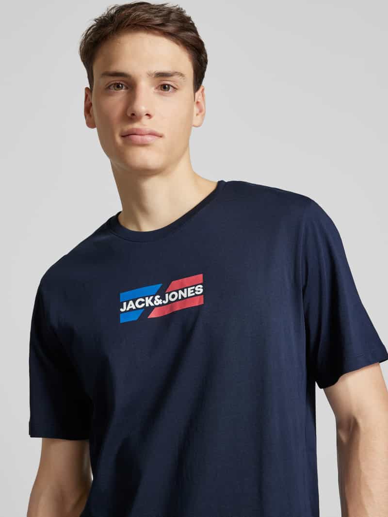 jack & jones T-shirt met labelprint model 'CORP'