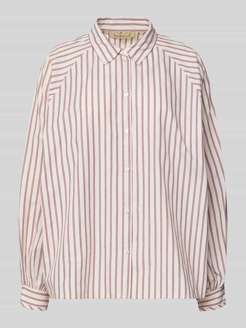 Smith and Soul Relaxed fit overhemdblouse met kentkraag