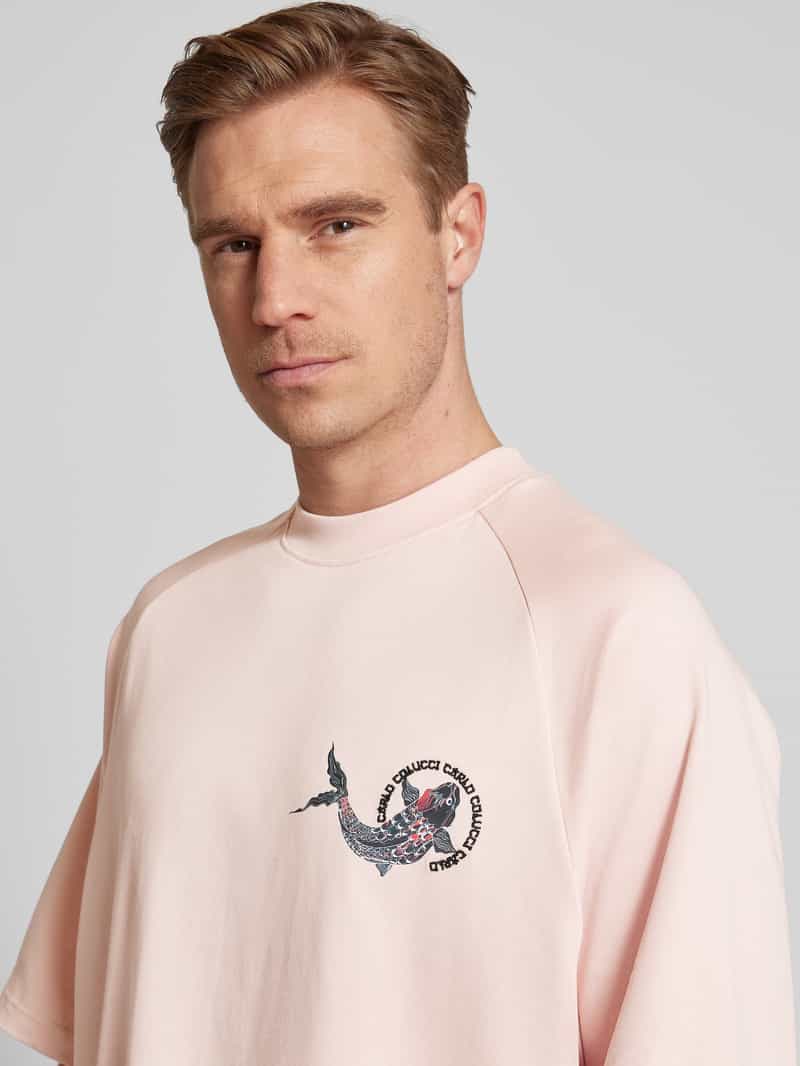 carlo colucci Oversized T-shirt met labelprint