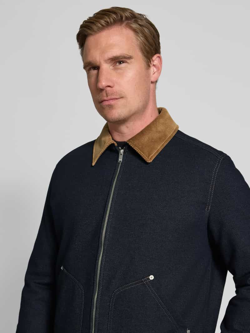 drykorn Jeansjack met platte kraag en ritssluiting model 'RIKALO'