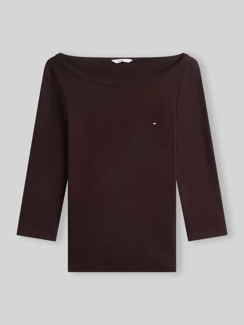 Slim fit 3/4-shirt van puur katoen