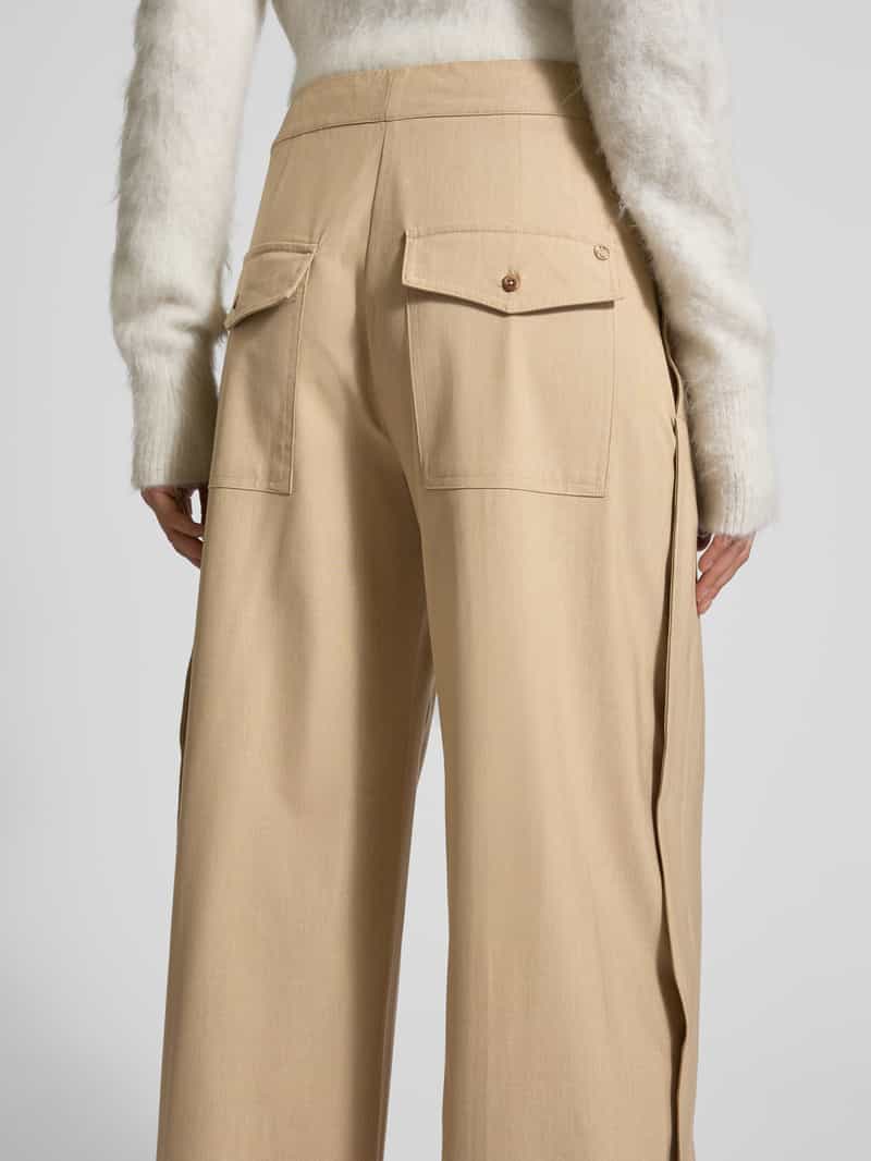 MOS MOSH Stoffen broek van viscosemix met persplooien model 'Nila Roy'