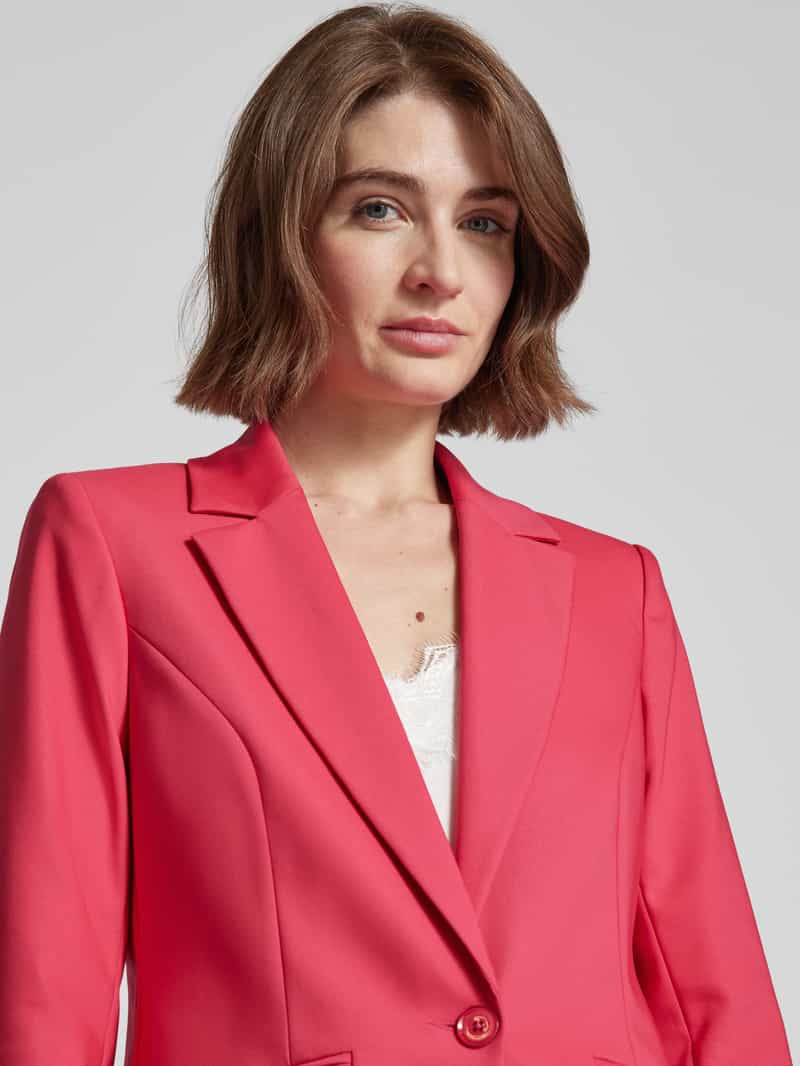 comma Blazer in effen design met paspelzakken