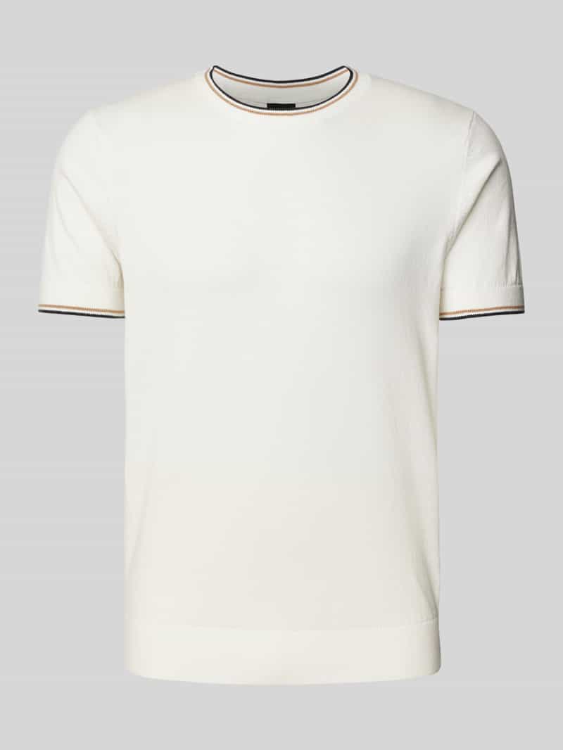 Bugatti T-shirt met labeldetail