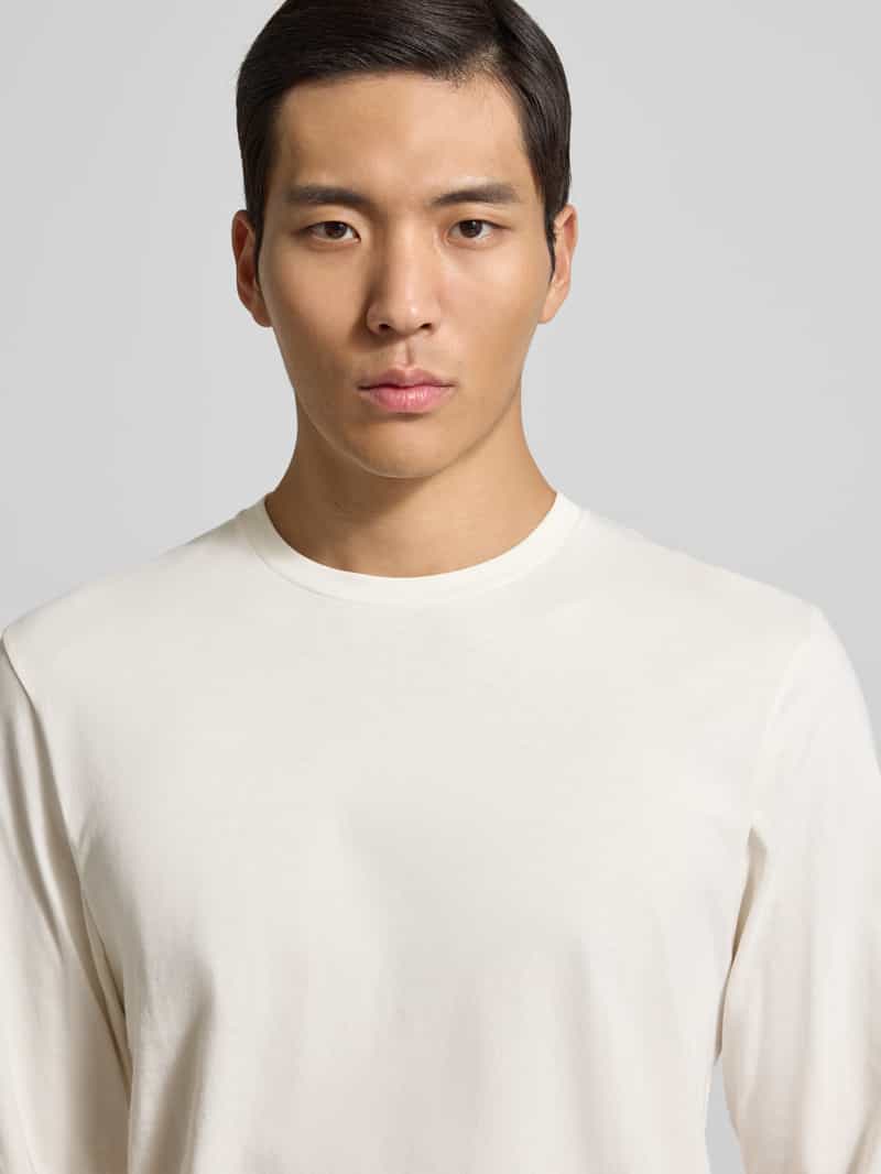 RAGMAN Shirt met lange mouwen en geribde ronde hals