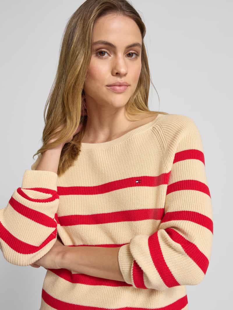 Tommy Hilfiger Regular fit gebreide pullover van zuiver katoen