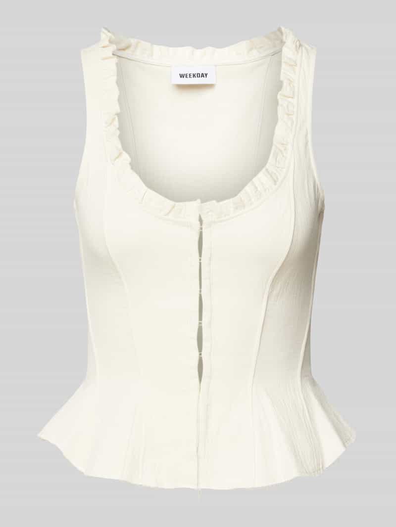 Weekday Skinny fit blousetop met haakjessluiting