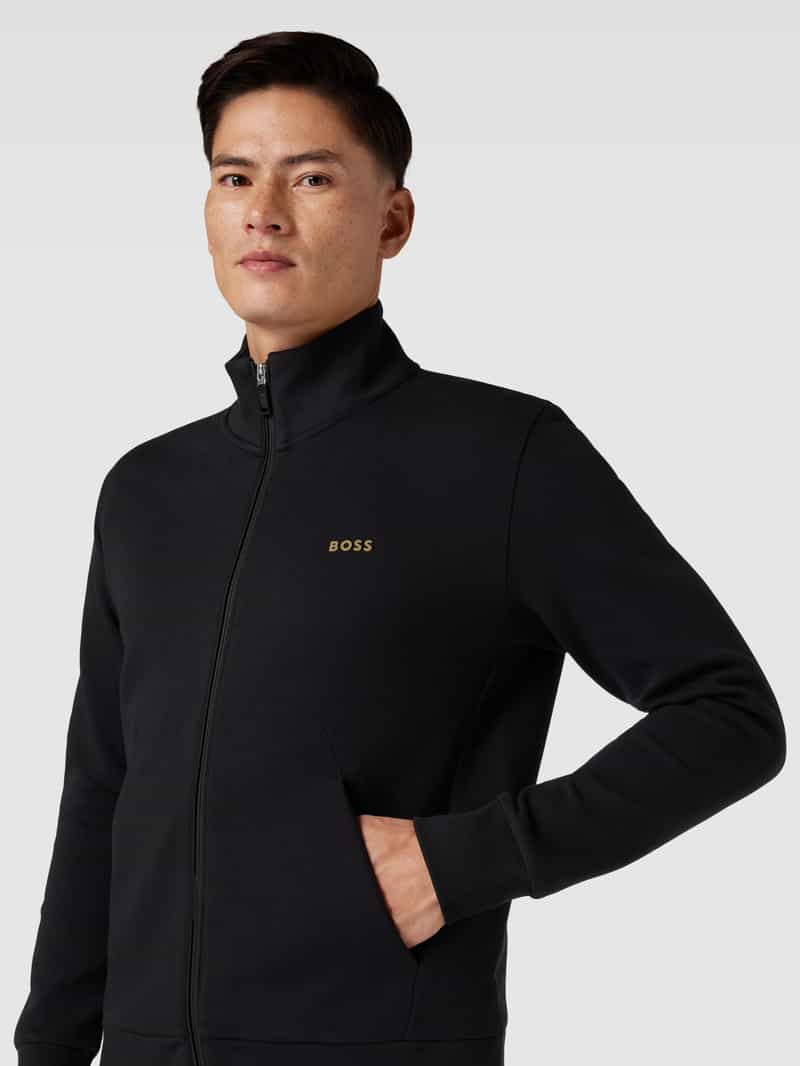 BOSS Green Sweatjack met opstaande kraag model 'Skaz'