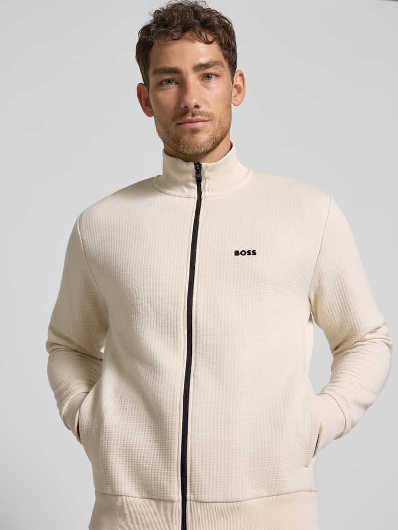 BOSS Green Regular fit sweatjack met katoen model 'SW_LEAGUE SKAZ''