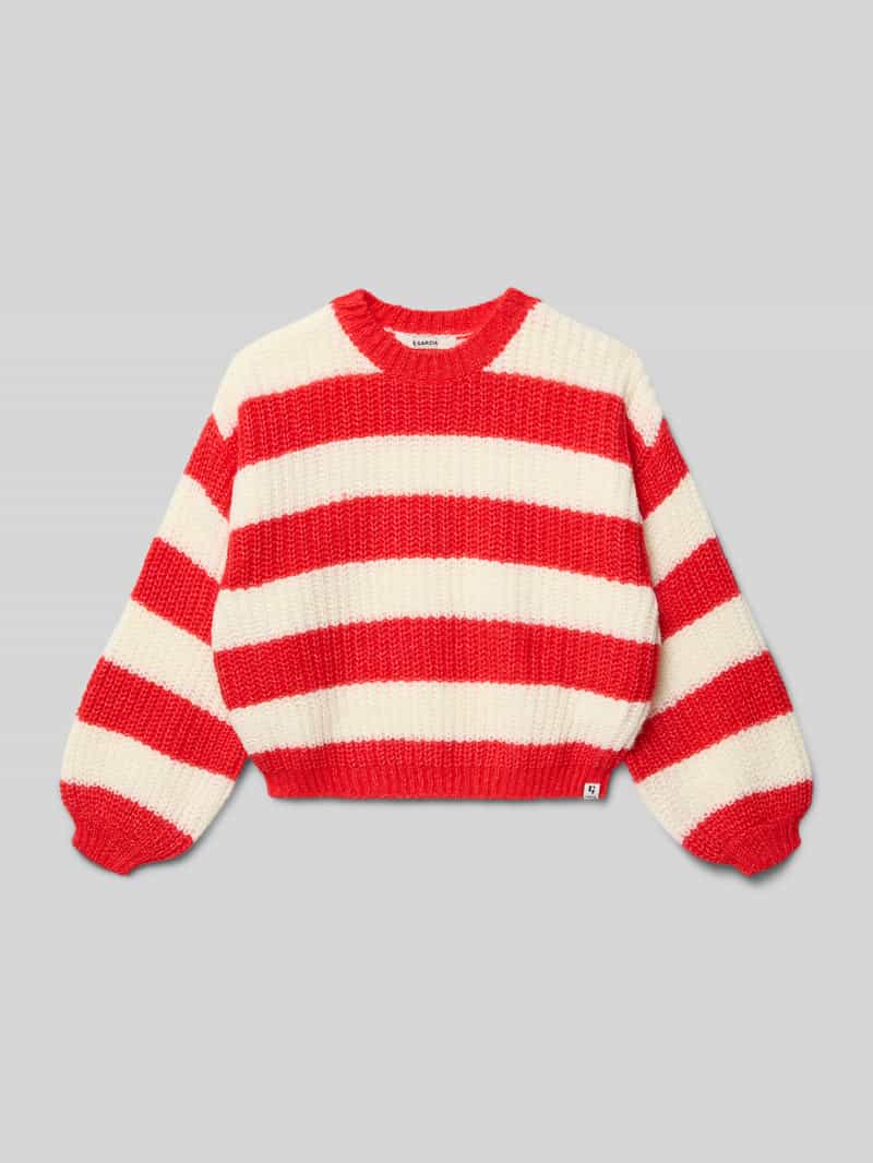 Garcia Gebreide pullover met ribboorden