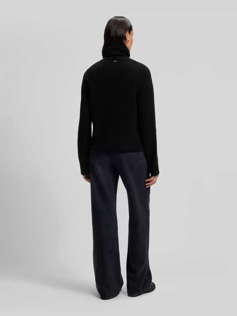 Boss Regular fit col van mix van wol en kasjmier met col