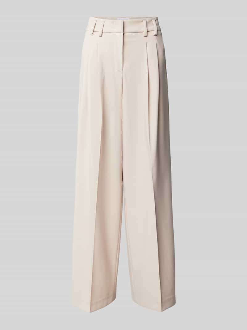RAFFAELLO ROSSI Wide leg bandplooibroek met persplooien model 'MAYLA'