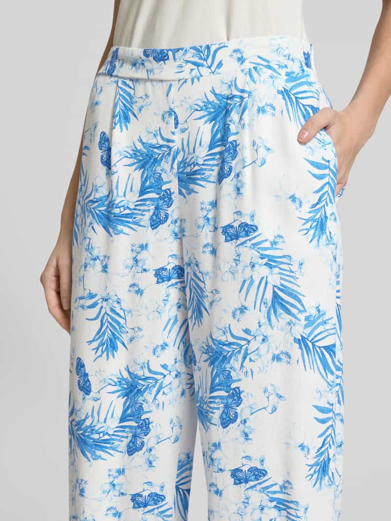 Vero Moda Loose fit wijde broek van een mix van viscose en linnen model 'MYMILO'
