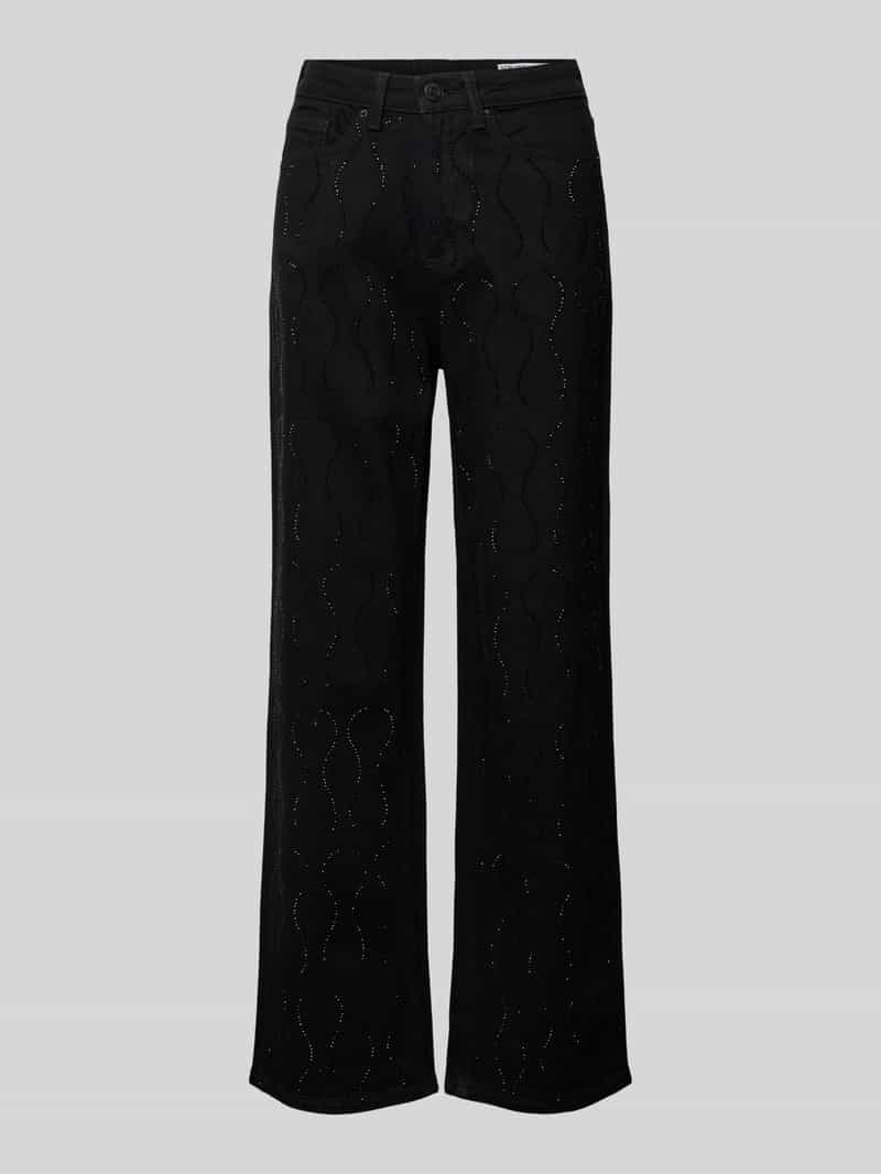 Vero Moda High rise jeans met strass-steentjes model TESSA'