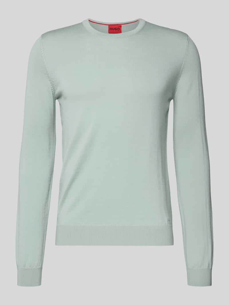 HUGO Regular fit gebreide pullover van merinowol model 'SAN CEDRIC'
