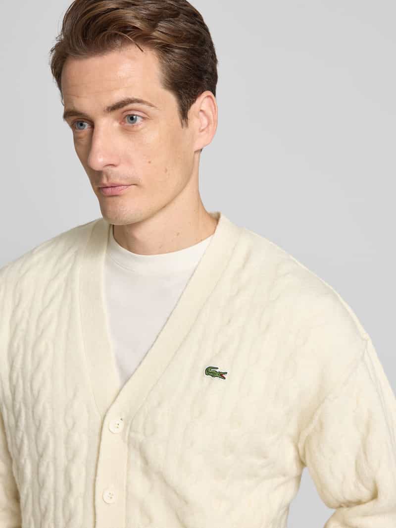 Lacoste Relaxed fit gebreid jack van wolmix