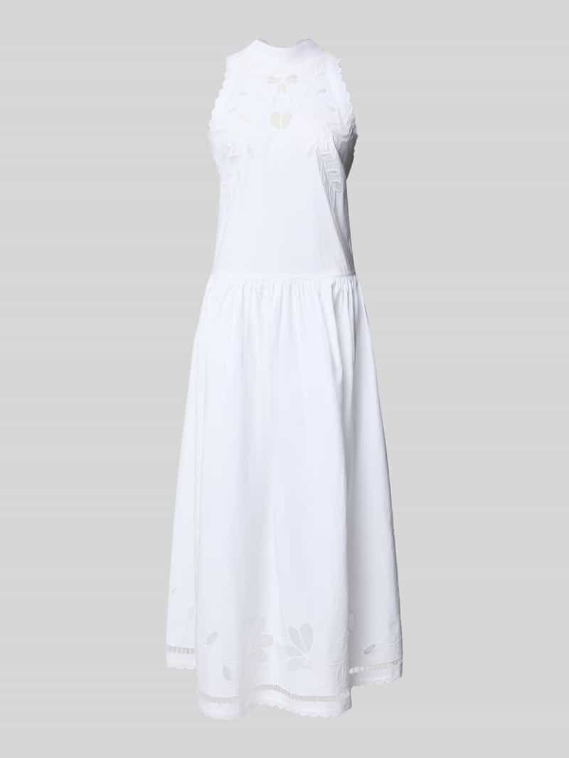 Stella Nova Maxi-jurk met broderie anglaise