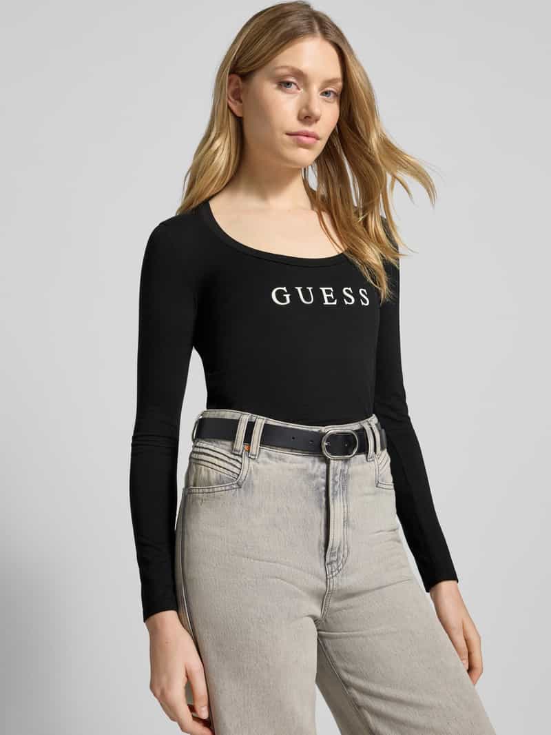Guess Shirt met lange mouwen en labelprint