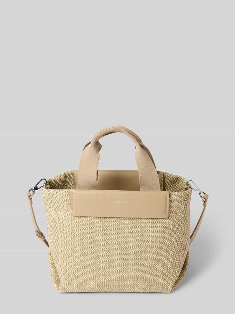 CK Calvin Klein Handtas met structuurmotief model 'RAFFIA'