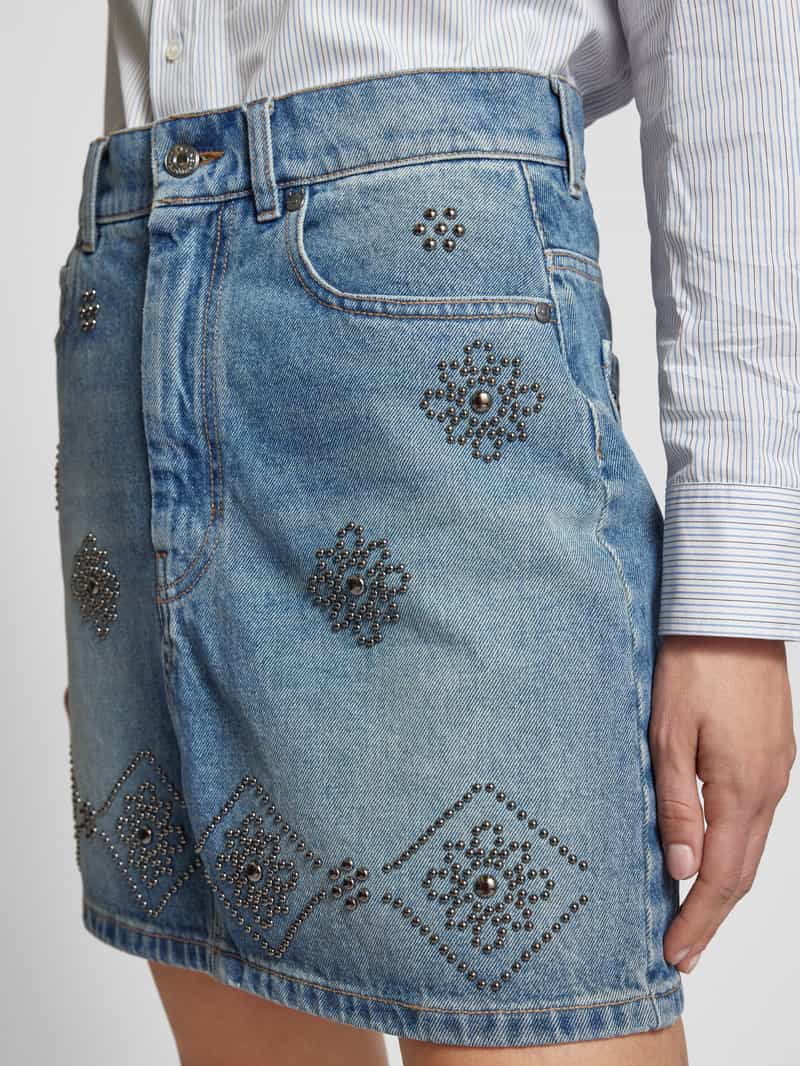 Weekend Max Mara Jeansrok met siersteentjes