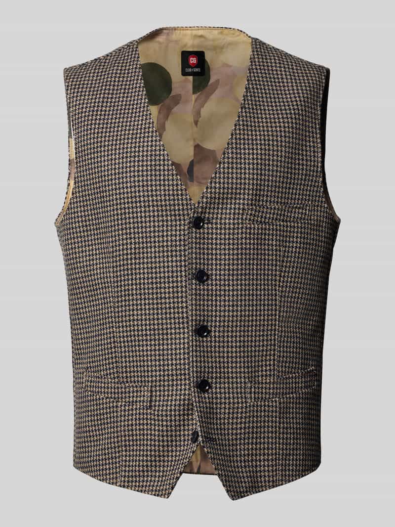 CG Club of Gents Gilet met paspelzak op de borst model 'Morley'