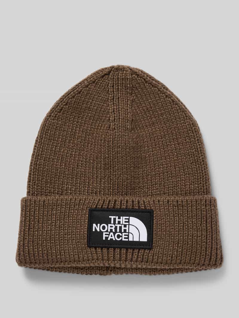 The North Face Beanie in gebreide look met logopatch model 'Box'