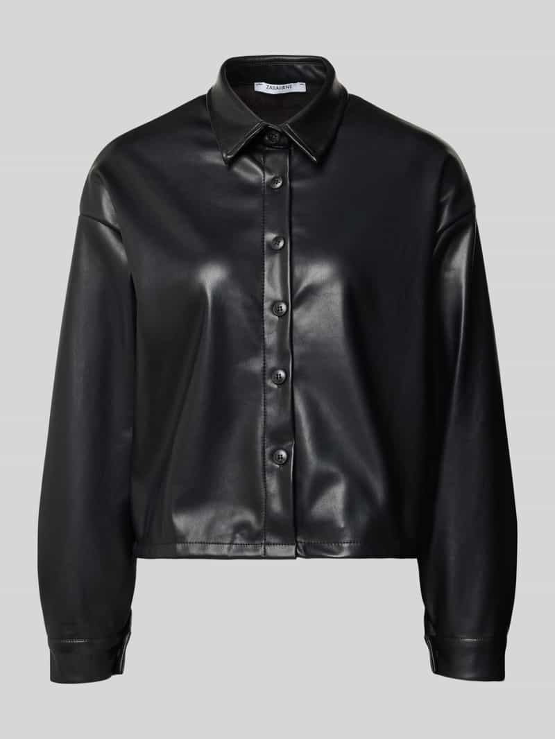 ZABAIONE Overhemdblouse in leerlook