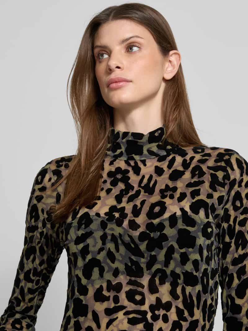 Marc Cain Lang shirt met opstaande kraag
