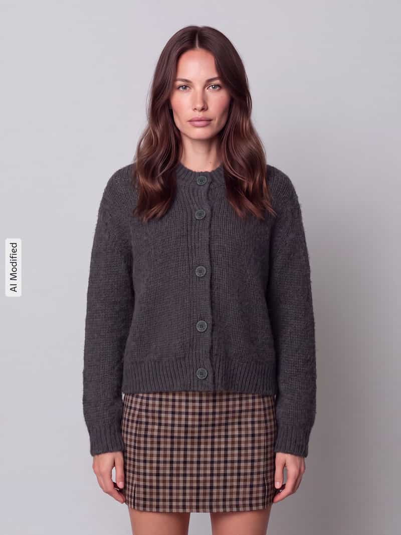 Marc O'Polo DENIM Regular fit gebreid jack van scheerwolmix met alpaca-aandeel