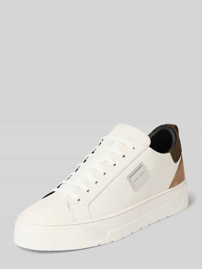 Antony Morato Leren sneakers met labelapplicatie