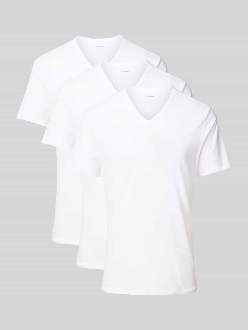 Calvin Klein Underwear T-shirt met elastische band met logo in een set van 3 stuks