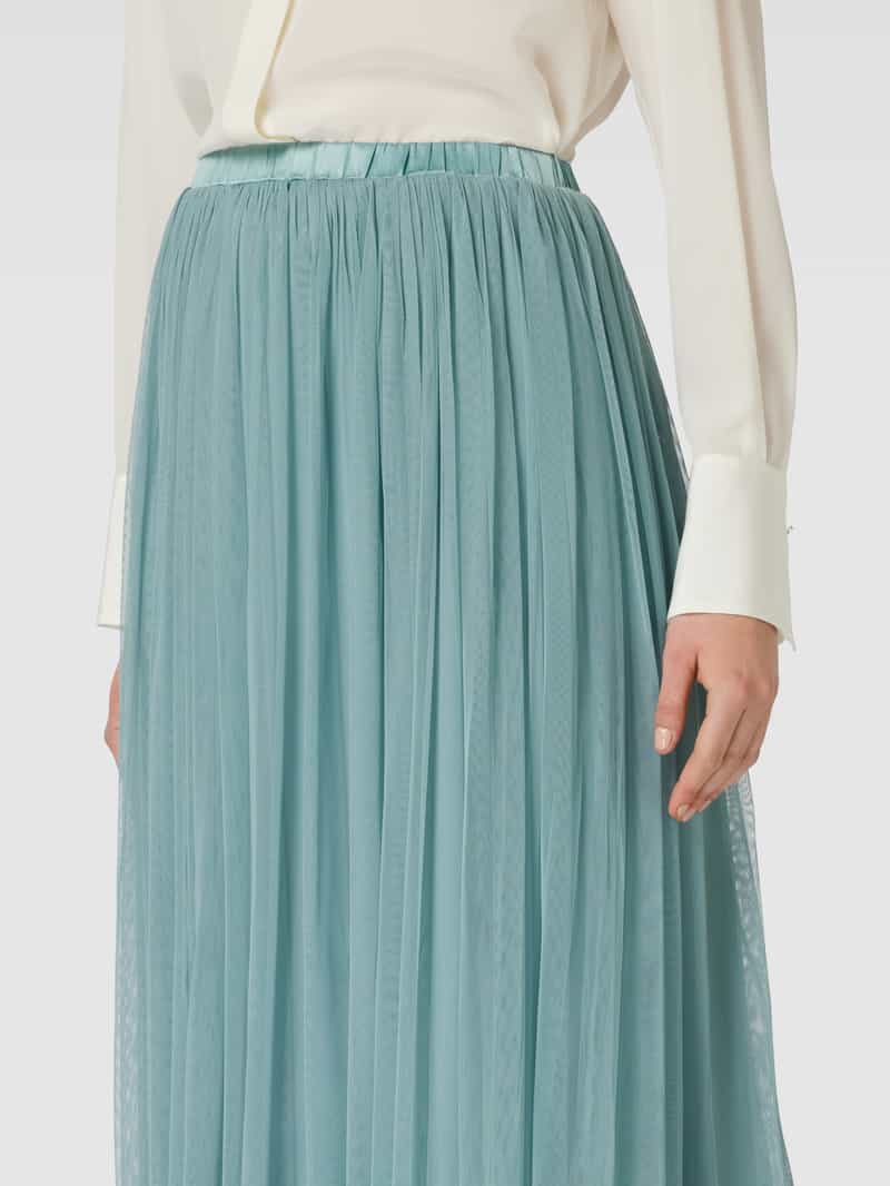 Lace & Beads Maxirok van mesh met plooien