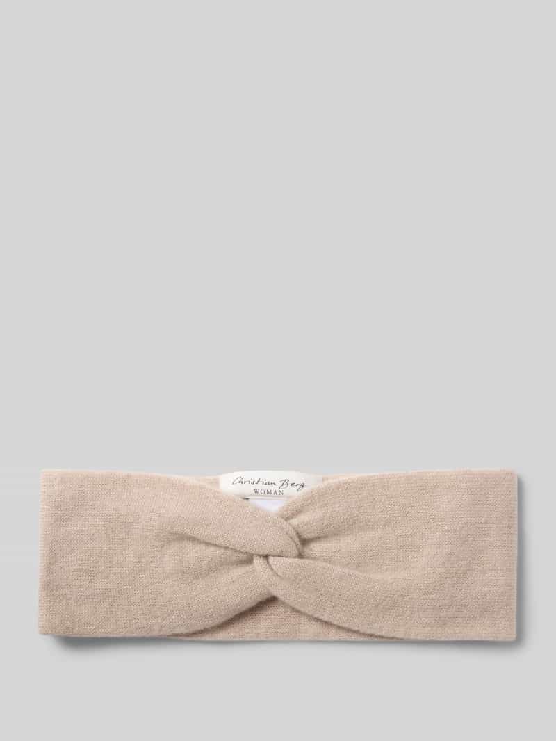 Christian Berg Woman Regular fit hoofdband van puur kasjmier in gebreide look