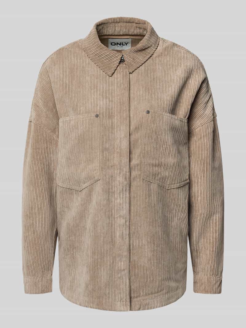 Only Loose fit corduroy blouse met borstzakken model 'JANINE-RAI'
