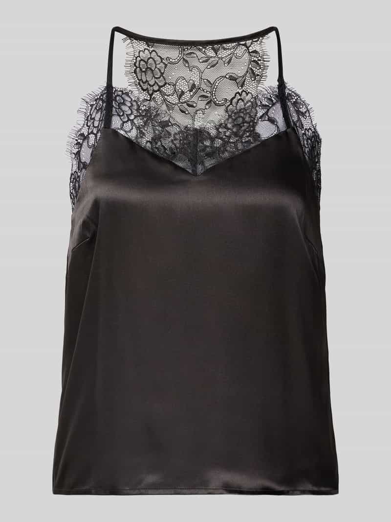 Pieces Regular fit top met bandjes van satijn model 'JAHARA'